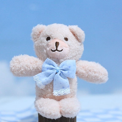 Cute Cloth Plush Bear Pendant Decorations PW-WGD78B8-03-1