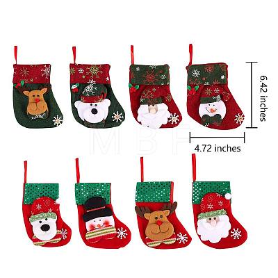 8Pcs Cloth Christmas Stockings Sets JX067A-1