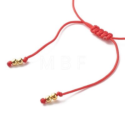 Heart and Evil Eye Acrylic Braided Bead Bracelet for Teen Girl Women BJEW-JB06997-02-1