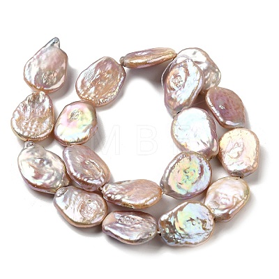 Natural Baroque Pearl Keshi Pearl Beads Strands PEAR-E016-022-1