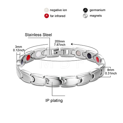 SHEGRACE Stainless Steel Panther Chain Watch Band Bracelets JB671A-1