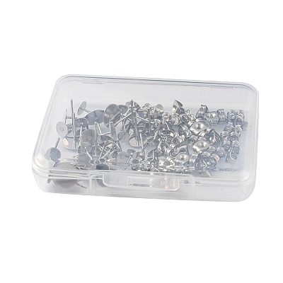 40Pcs 4 Size 304 Stainless Steel Stud Earring Findings STAS-YW0001-56-1