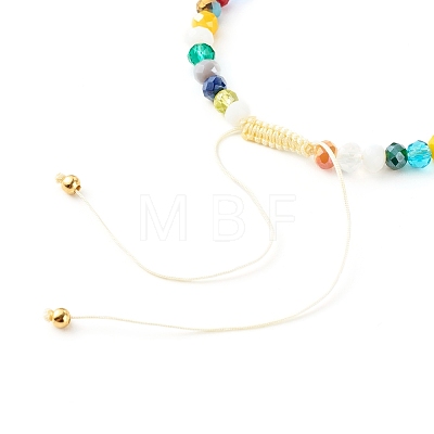 Electroplate Glass Nylon Thread Braided Bead Bracelets BJEW-JB06360-05-1