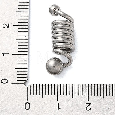 Non-Tarnish 304 Stainless Steel European Beads STAS-G338-08P-1