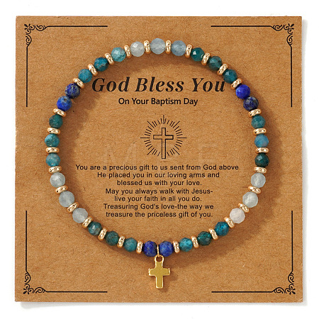 Vintage Brass Cross Charm Bracelets LS-GR0330-9-1