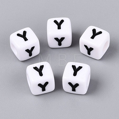 Opaque Acrylic Beads SACR-N020-04A-Y-1