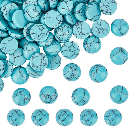 Dyed Synthetic Turquoise Cabochons TURQ-SC0001-05C-1