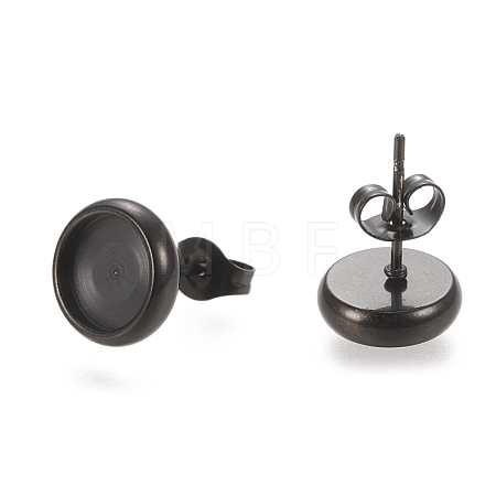 304 Stainless Steel Stud Earring Settings STAS-K202-05C-B-1