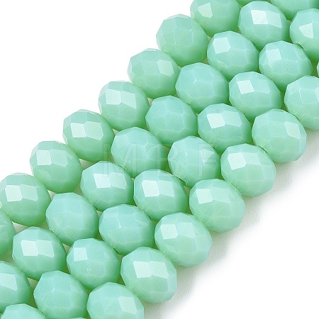 Opaque Solid Color Imitation Jade Glass Beads Strands EGLA-A044-P8mm-D14-1