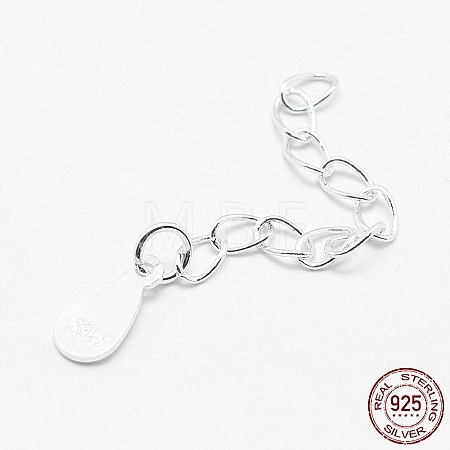 925 Sterling Silver Extender Chains X-STER-F032-11S-1