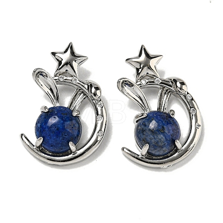 Dyed Natural Lapis Lazuli Pendants G-M434-01P-22-1