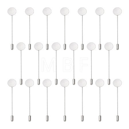 Tarnish Resistant 201 Stainless Steel Brooch Findings STAS-S066-01-1