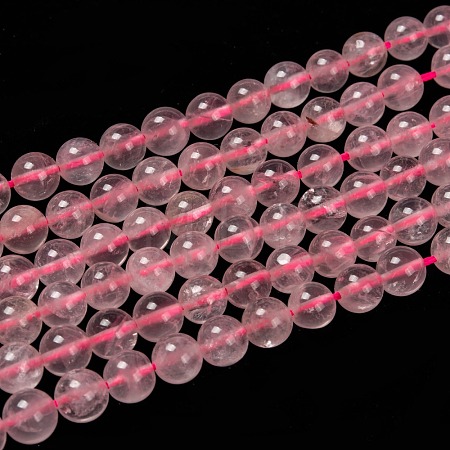 Natural Rose Quartz Beads Strands X-G-C076-8mm-3-1