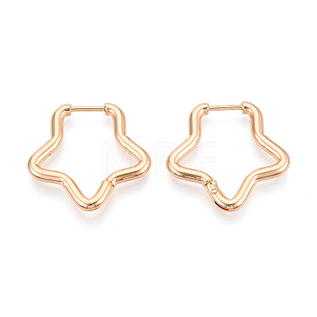304 Stainless Steel Hoop Earrings STAS-T074-21G-1
