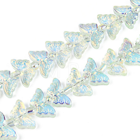 Transparency Electroplate Glass Beads Strands GLAA-T023-39A-08-1