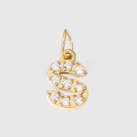 Stainless Steel Cubic Zirconia Pendants with Jump Rings X-FIND-PW0024-08S-1