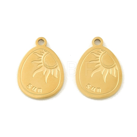 304 Stainless Steel Pendants STAS-H251-02A-G-1
