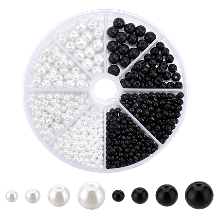 586Pcs Glass Pearl Bead Strands HY-HY0001-06-1