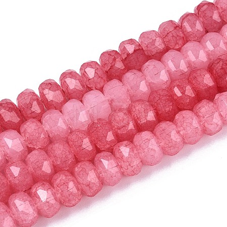 Imitation Jade Crackle Glass Beads Strands GLAA-N068-01A-A12-1