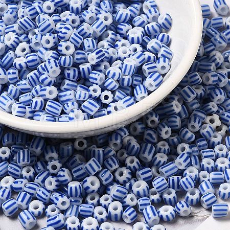 6/0 Opaque Colours Seep Glass Seed Beads SEED-F003-04A-02-1