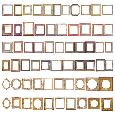 6 Sets 6 Styles Paper Self-Adhesive Photo Frame Stickers DIY-WR0005-69-1