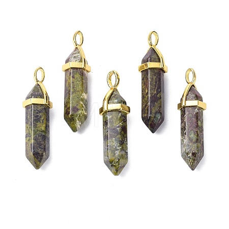 Natural Dragon Blood Pointed Pendants G-G025-01G-36-1