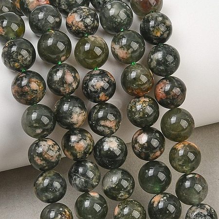 Natural Green Rutilated Quartz Beads Strands GG-CBAC4F6-B01-8mm-A-1