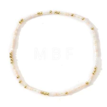 Minimalist Plastic & Brass Beads Stretch Bracelets for Women MY0437-7-1