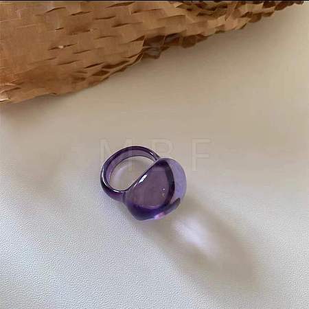 Oval Resin Finger Rings for Women WG60A90-05-1