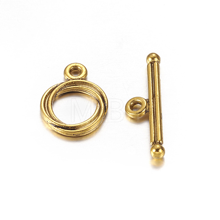 Tibetan Style Alloy Toggle Clasps X-GLF0539Y-NF-1
