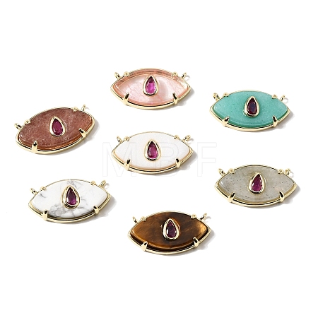 Natural & Synthetic Mixed Gemstone Pendants KK-C255-22G-1