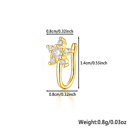 Fashionable S925 Silver Nose Clip with Star IM7825-3-1