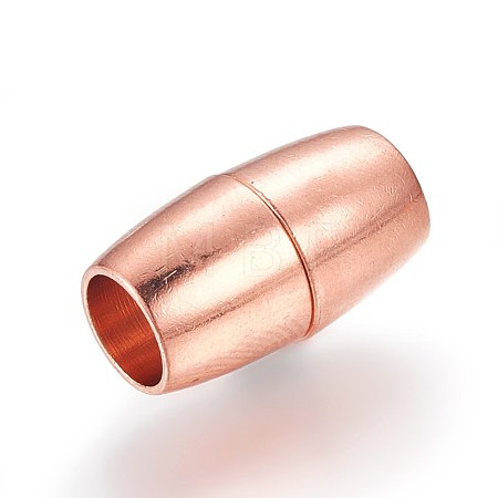 Brass Magnetic Clasps with Glue-in Ends KK-F773-01RG-1