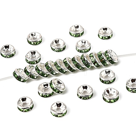 Brass Grade A Rhinestone Spacer Beads RB-A014-Z6mm-07S-1