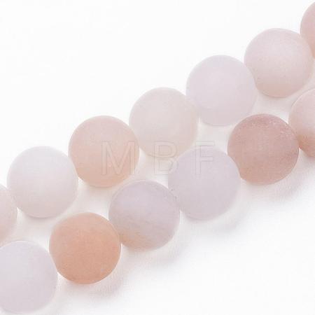 Natural Pink Aventurine Beads Strands G-F520-56-6mm-1