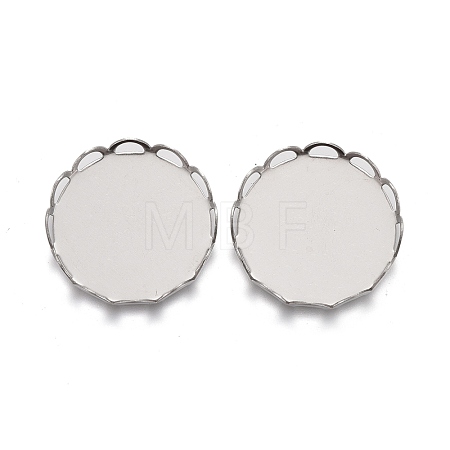 Tarnish Resistant 304 Stainless Steel Cabochon Settings STAS-P249-16E-P-1
