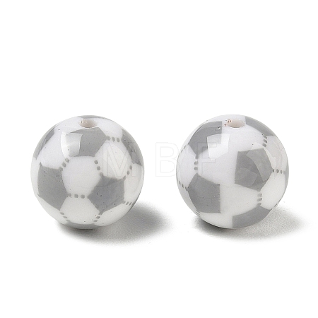 Sports Opaque Acrylic Beads AC-CBAC27C-02B-1