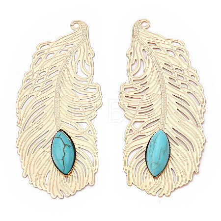 Brass Big Pendants KK-TAC0017-02LG-1