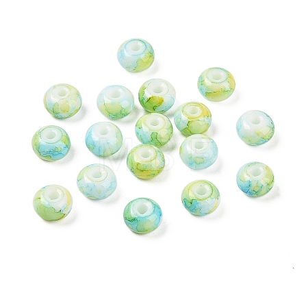 Opaque Spray Painted Glass Beads X1-GLAA-G118-01B-1