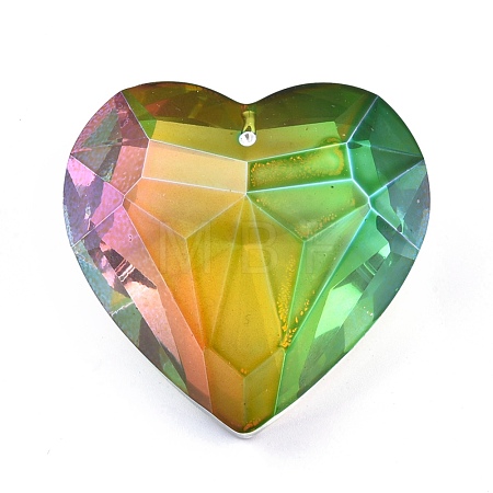K9 Glass Rhinestone Pendants GLAA-Q087-03-1