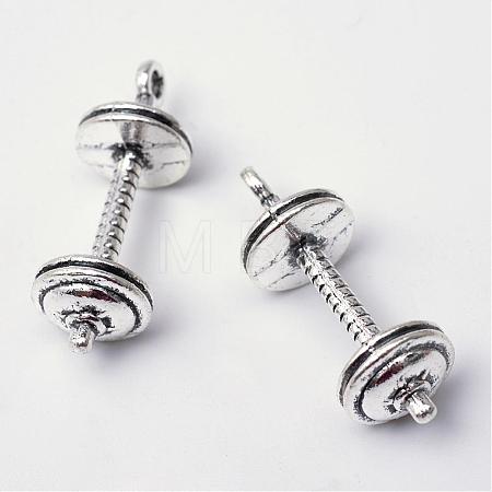 Tibetan Style Alloy Pendants TIBEP-S297-34AS-RS-1
