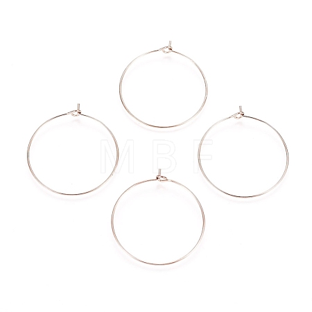 Ion Plating(IP) 316L Surgical Stainless Steel Hoop Earring Findings X-STAS-D164-01RG-1