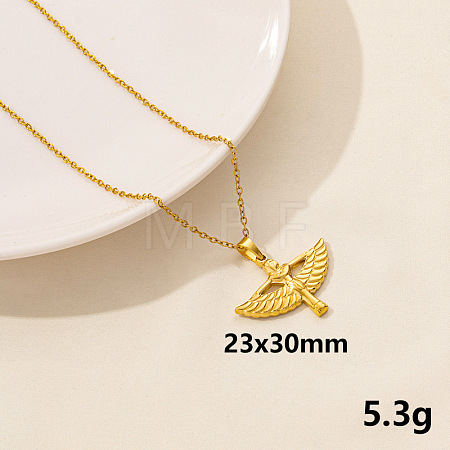 304 Stainless Steel Ancient Egyptian Goddess Pendant Necklaces IS6565-6-1