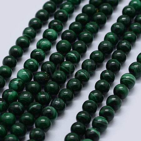 Natural Malachite Beads Strands G-F571-27AB2-4mm-1