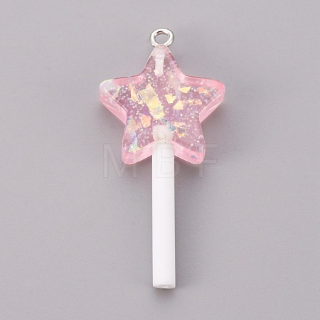 Resin Pendants X-RESI-K008-B02-1