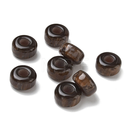 Opaque Resin European Beads RESI-F073-17B-1