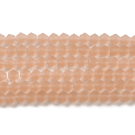 Imitate Austrian Crystal Frosted Glass Beads Strands EGLA-A039-T4mm-MD12-1
