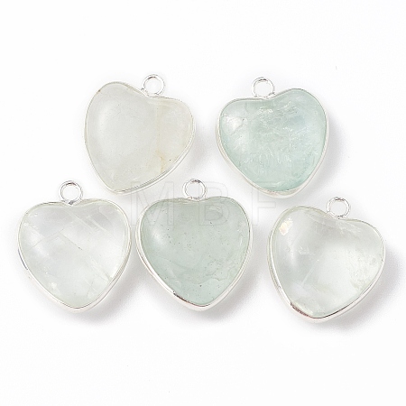 Natural Green Fluorite Pendants G-C005-01S-19-1