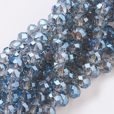 Electroplate Glass Beads Strands EGLA-D020-10x8mm-59-1