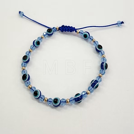 Evil Eye Resin Braided Bead Bracelets SL6023-2-1